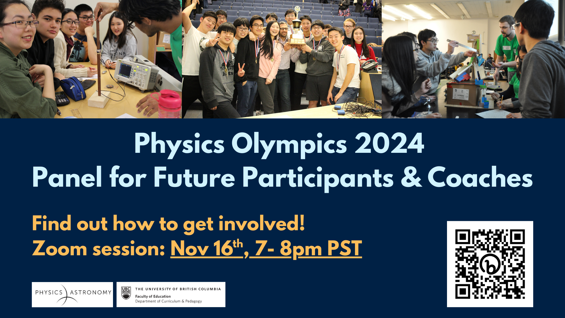 Welcome To UBC Physics Olympics Website UBC Physics Olympics   Physics Olympics 2024 Participant Panel3 